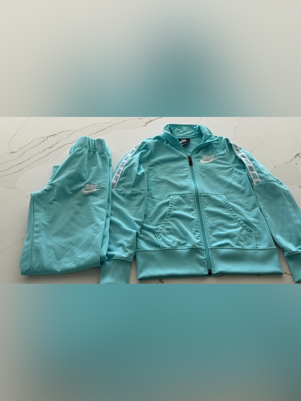 Nike Kids Light Teal Full‑Zip Track Jacket